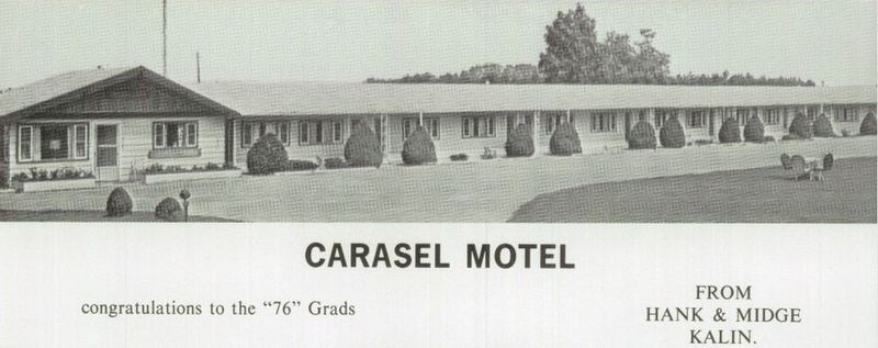 Vacationland Motel (Carousel Motel) - 1976 Newberry High Yearbook Ad (newer photo)